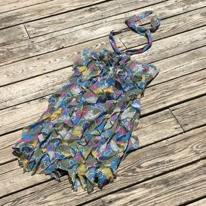 Vera Wang Halter Cocktail Dress